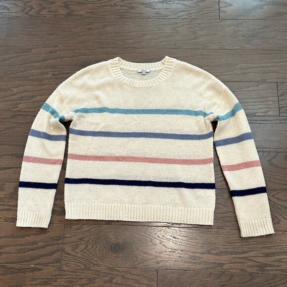 Rails Perci Sweater Seaside Stripe Alpaca Wool Blend Cream Size XS - Picture 3 of 11